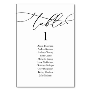 Numeração De Mesa Janto Casado, Mesa N do Gráfico de Convidados Mode