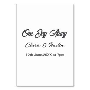 Numeração De Mesa Janto de ensaio Um dia fora da noite antes do nome