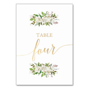 Numeração De Mesa Jardim Antiquado PLACA DE MESA DOURADA DE MADEIR