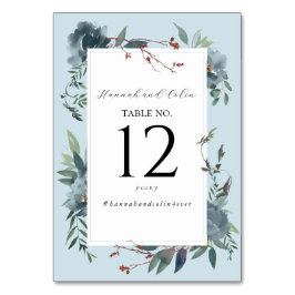 Numeração De Mesa Jardim Botânico Azul Naval Elegante e Empolado