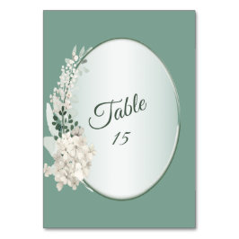 Numeração De Mesa Jasmine Floral Green Geometric Wedding Party