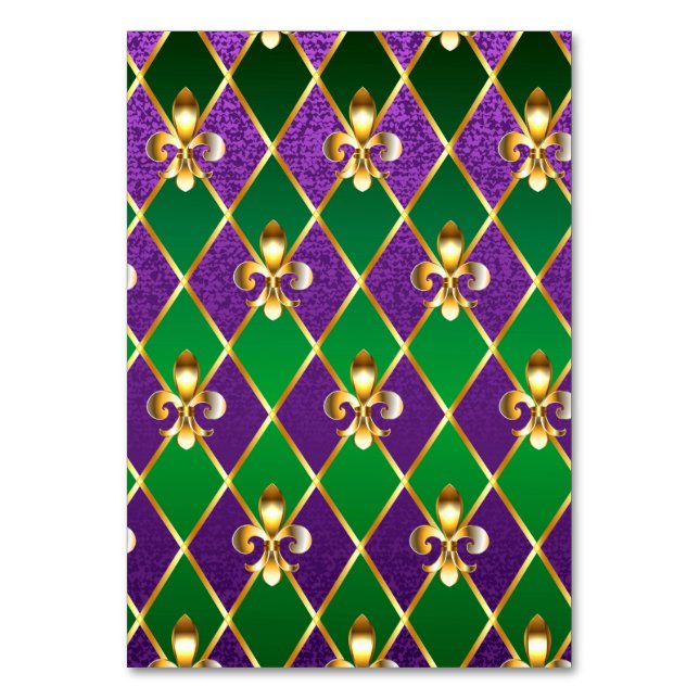 Numeração De Mesa Jewelry Background Mardi Gras (Frente)