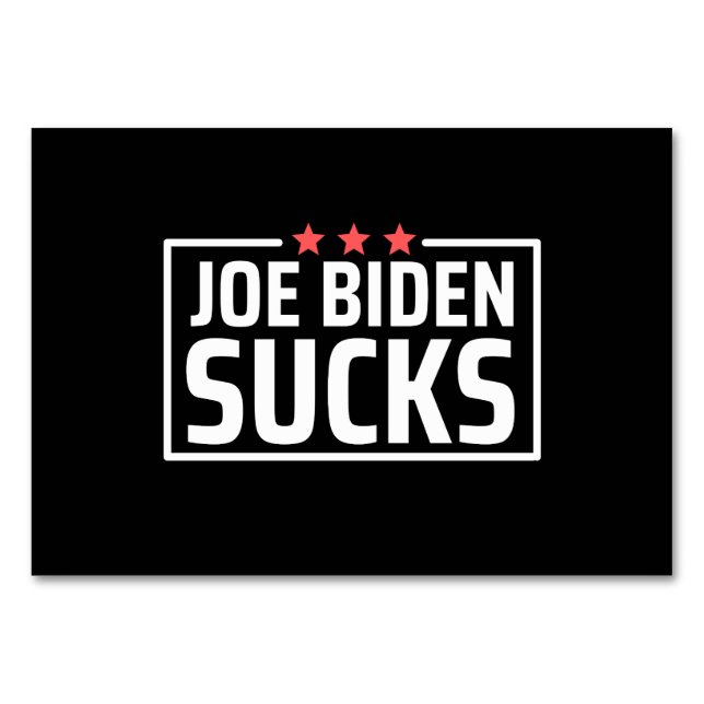 Numeração De Mesa joe Biden Sucks (Frente)