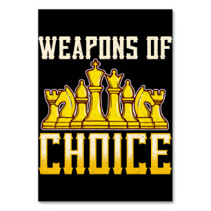 Numeração De Mesa Jogador da Equipe Chess Cite Armas Escolhidas