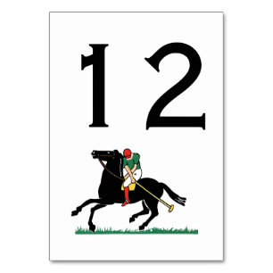 Numeração De Mesa Jogador Vintage Polo em Pony