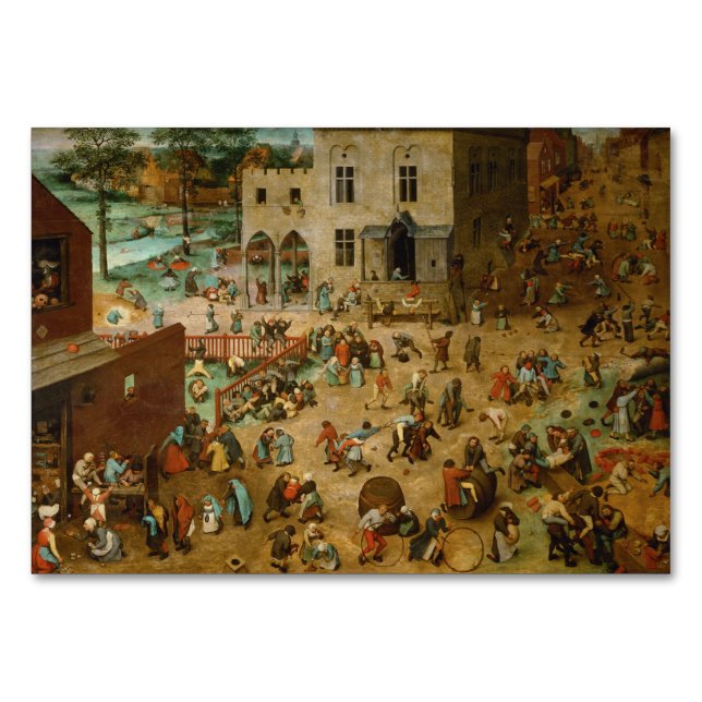 Numeração De Mesa Jogos Infantis de Pieter Bruegel, o Velho (Frente)