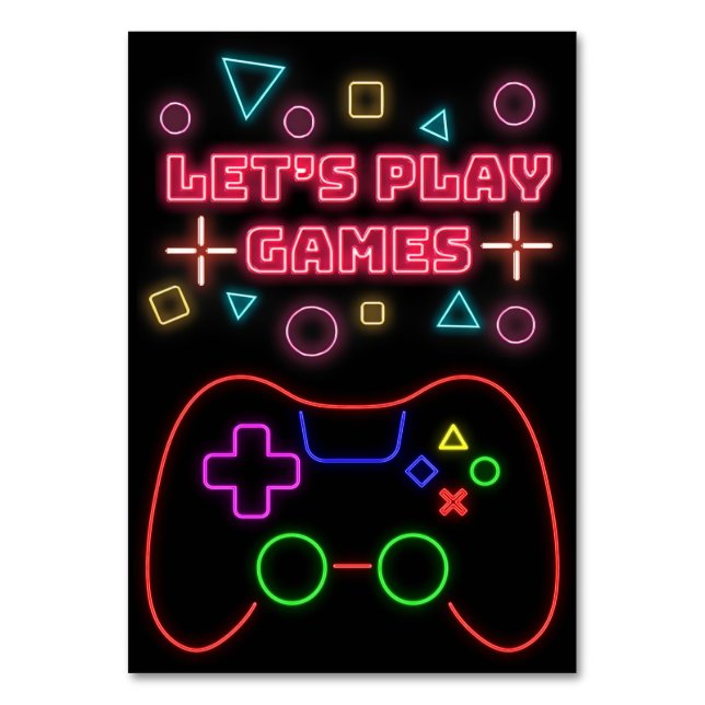 Numeração De Mesa Jogos permitem jogar jogos (Frente)