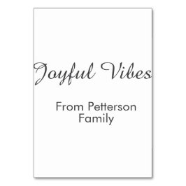 Numeração De Mesa Joyful Vibes red Christmas add family name date