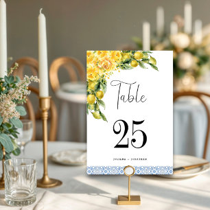 Numeração De Mesa La Dolce Vita - Casamento Mediterrâneo 