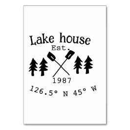 Numeração De Mesa Lago House ets. Data ano em que as coordenadas per