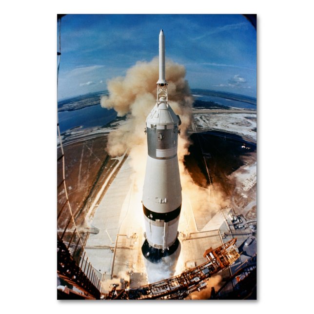 Numeração De Mesa Lançamento do foguete Saturn V da Apollo à Lua 196 (Frente)