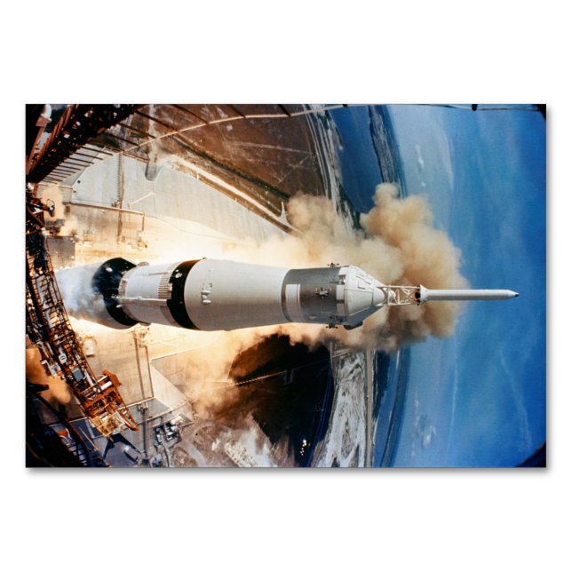 Numeração De Mesa Lançamento do foguete Saturn V da Apollo à Lua 196 (Frente)