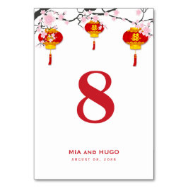 Numeração De Mesa Lanterna Chinesa e Bodas de Cerejeira