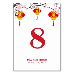 Numeração De Mesa Lanterna Chinesa e Bodas de Cerejeira