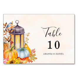 Numeração De Mesa Lanterna de Pumpkin de Aquarela