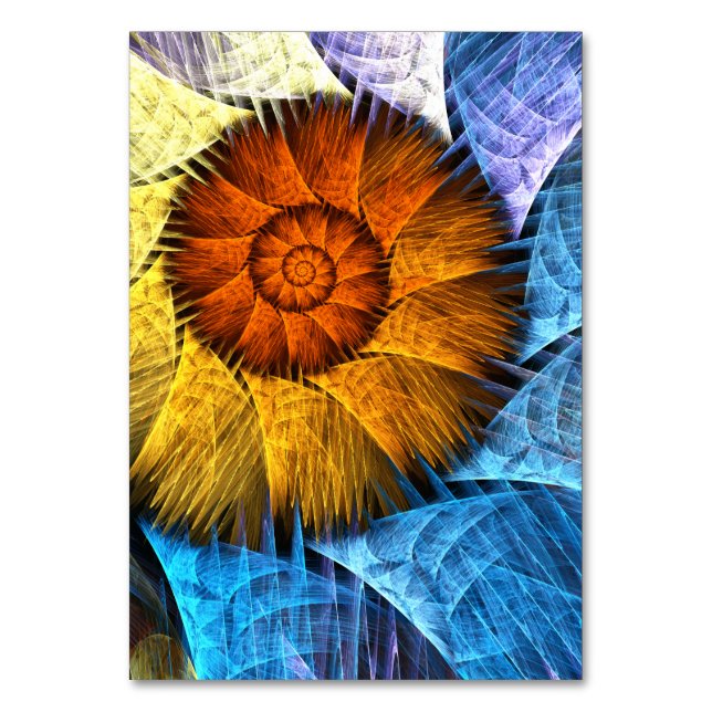 Numeração De Mesa Laranja Amarelo Amarelo Abstrato (Frente)