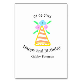 Numeração De Mesa Laranja que segundo aniversário crianças retro bri