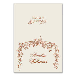 Numeração De Mesa Laranja Queimado Bege Floral Boho Terracota Casame