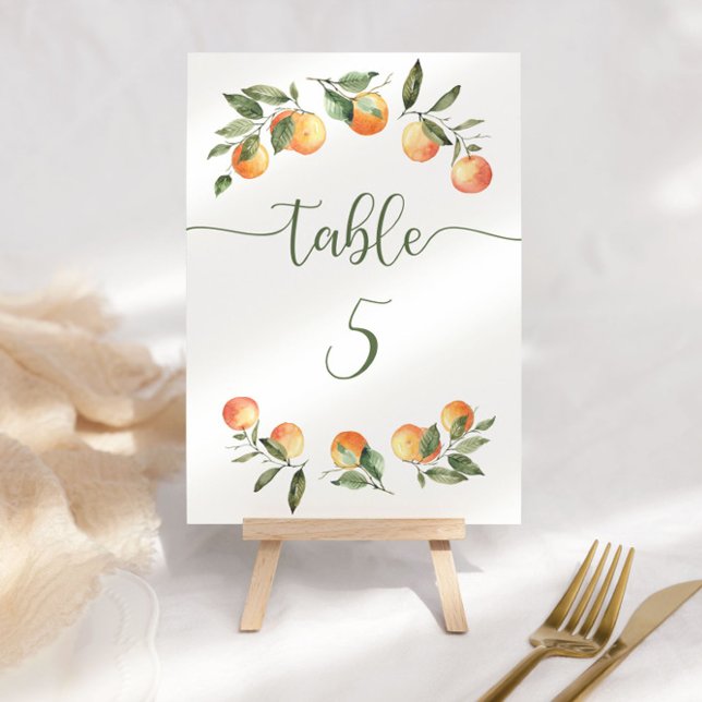 Numeração De Mesa Laranjas cítricas linda pequena (Criador carregado)
