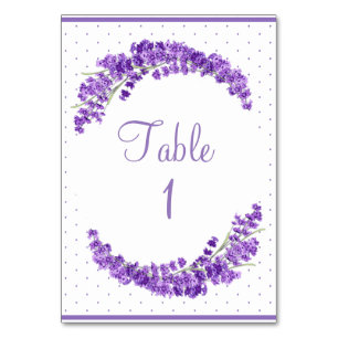 Numeração De Mesa Lavanda Breeze Floral Wreath Wedes