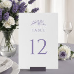 Numeração De Mesa Lavanda Casamento de Flores Selvagens<br><div class="desc">Melhore a sua decoração de recepção com a nossa Lavanda Números de Mesa de Casamento de Flores Selvagens. Estes números,  adornados com o monograma e detalhes botânicos,  adicionam um toque de sofisticação aos seus assentos. Guie seus convidados sem esforço através de sua elegante celebração.</div>