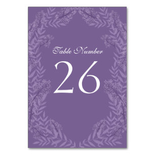 Numeração De Mesa Lavanda Casamento Roxo Botânico