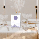 Numeração De Mesa Lavanda da Floresta de inverno Censura de Água Edi<br><div class="desc">Placa de número da tabela do casamento no inverno com design de cor d'água cênica em tons de lavanda e cinza. A cena da neve mostra uma paisagem romântica de floresta montanhosa com pinheiros. O número da tabela é editável e exibido em ambos os lados. Se você quiser combinar produtos,...</div>
