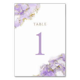 Numeração De Mesa lavanda de bolhas de ouro, Quadro número 1