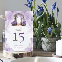 Numeração De Mesa Lavanda de Casamento de Jardim Personalizada