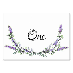 Numeração De Mesa Lavanda e Eucalipto