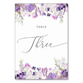 Numeração De Mesa Lavanda floral Três