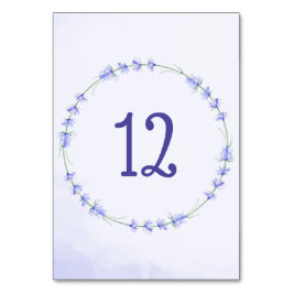 Numeração De Mesa Lavanda Floral Wreath Watercolor Table