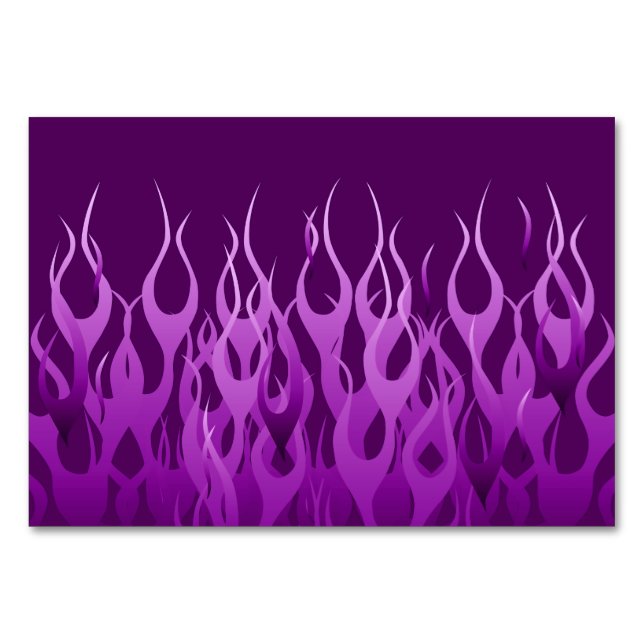Numeração De Mesa Legal Cavalo de Chamas Roxo Design (Frente)