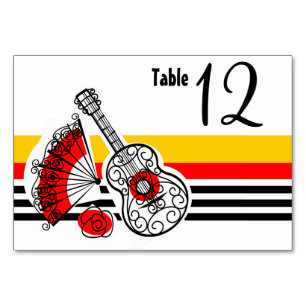 Numeração De Mesa Lembranças Espanholas Faixa Clássica paisagem