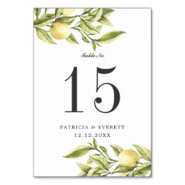 Numeração De Mesa Lemons boho WEDDING Número de Tabela Personalizada