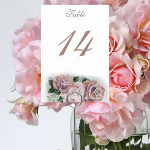 Numeração De Mesa Lésbicas Brides Regência Rosas Rosa