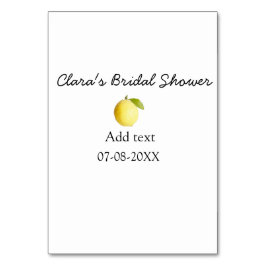 Numeração De Mesa Limão chá de panela moderno, simples e rústico b