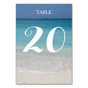 Numeração De Mesa Linda Praia Foto Turks e Caicos