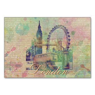 Numeração De Mesa Linda tendência Vintage London Landmarks