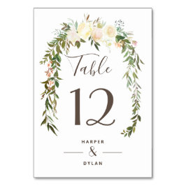 Numeração De Mesa Lindos Florais | N.O De Quadro De Casamento De Cor