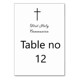 Numeração De Mesa Linha católica de primeira comunhão simples QR mín