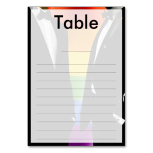 Numeração De Mesa Lista de Convidados Arco-Íris de Casamento de Home