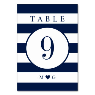 Numeração De Mesa Listras Náuticas Número de Mesa de Casamento Monog