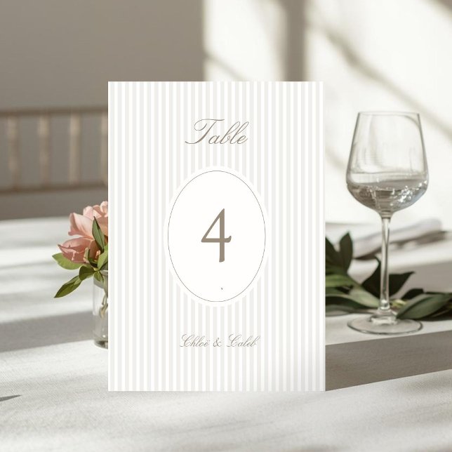 Numeração De Mesa Listras | Número de Mesa de Casamento Oval Chic Sc (Criador carregado)