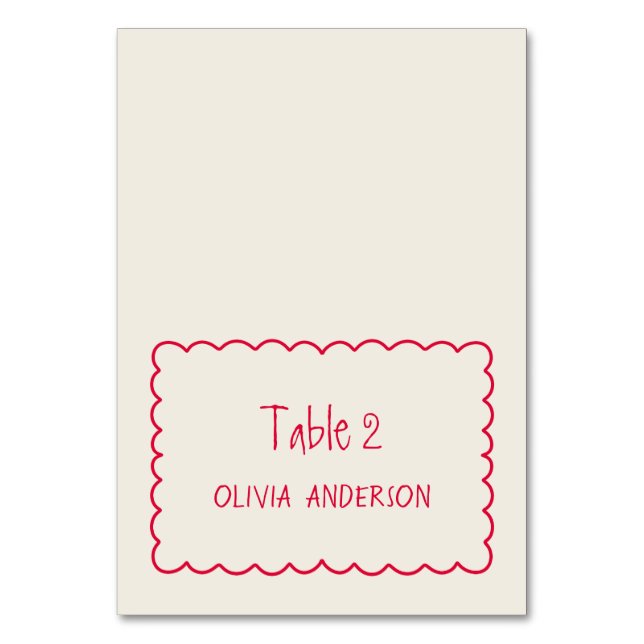 Numeração De Mesa Local do Funky com Retro Retroativo Manuscrito (Frente)