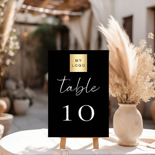 Numeração De Mesa Logotipo de negócios preto e branco número da mesa