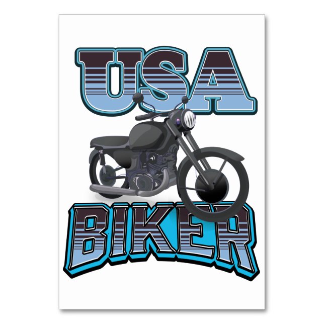 Numeração De Mesa Logotipo do USA Biker (Frente)