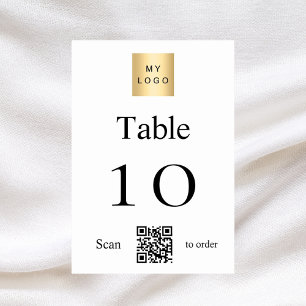 Numeração De Mesa Logotipo preto branco Logótipo da empresa QR