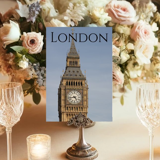 Numeração De Mesa Londres Big Ben Cor Casamento  (Criador carregado)
