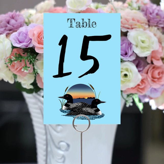 Numeração De Mesa Loons Sunset Blue (Criador carregado)